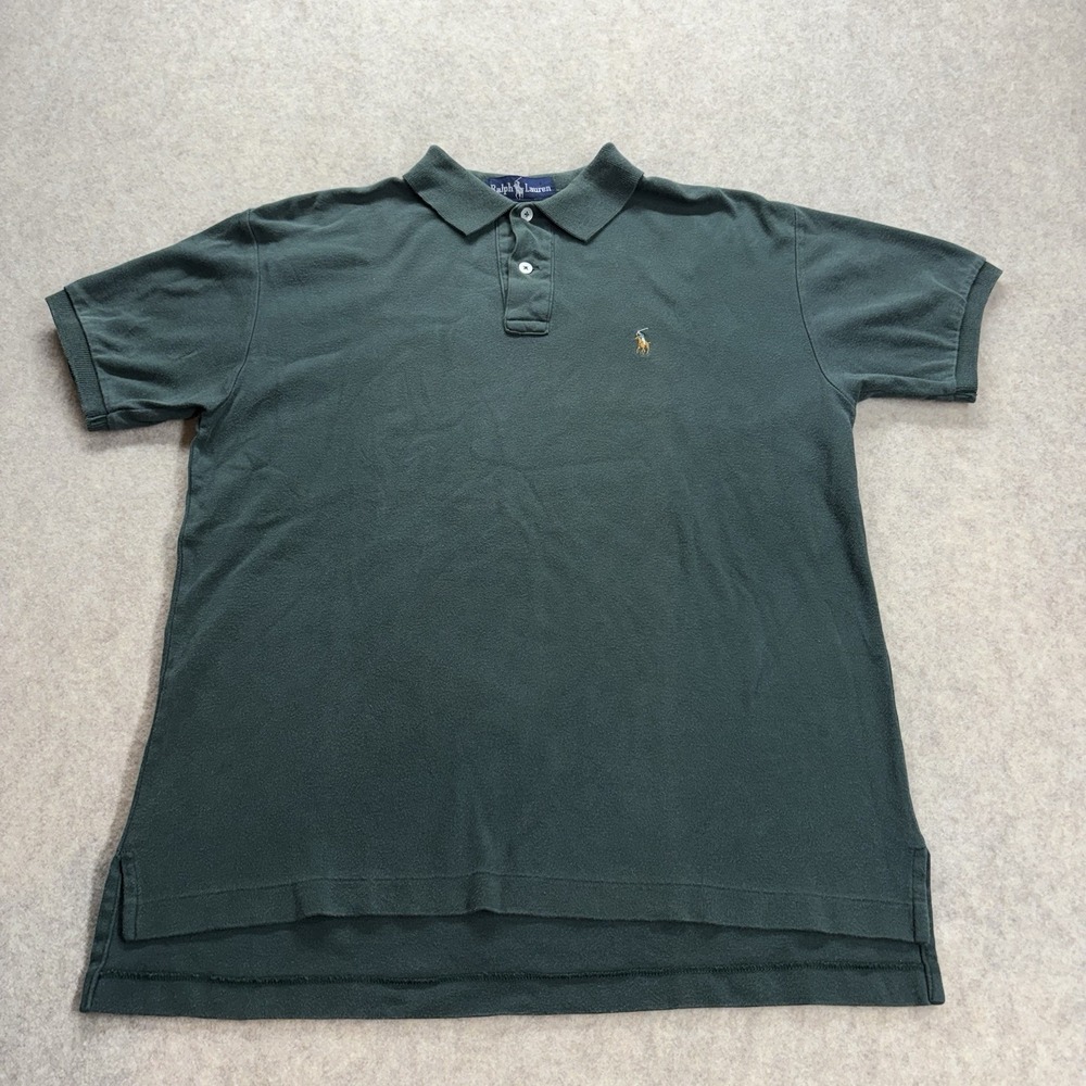 Ralph Lauren Golf Polo Dark Green Short Sleeve Shirt Men's Small Flesh Pony Logo